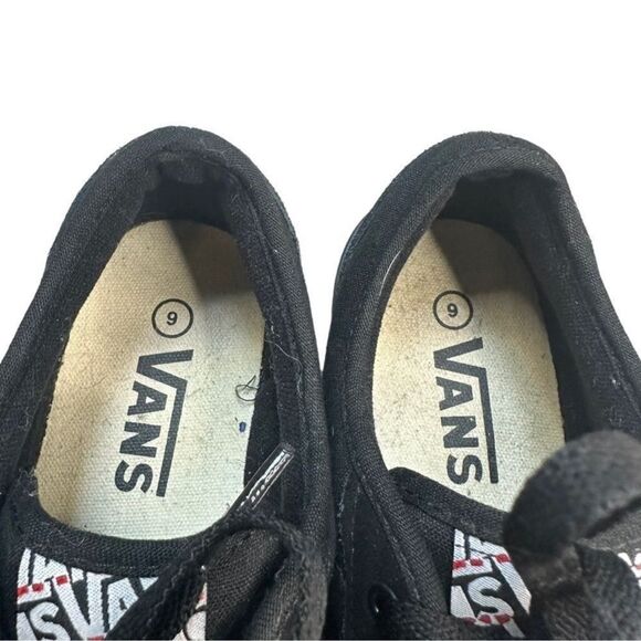Vans suede low top kids size 7.5 women’s 6 kids old skool laced black sneakers - Picture 2 of 7